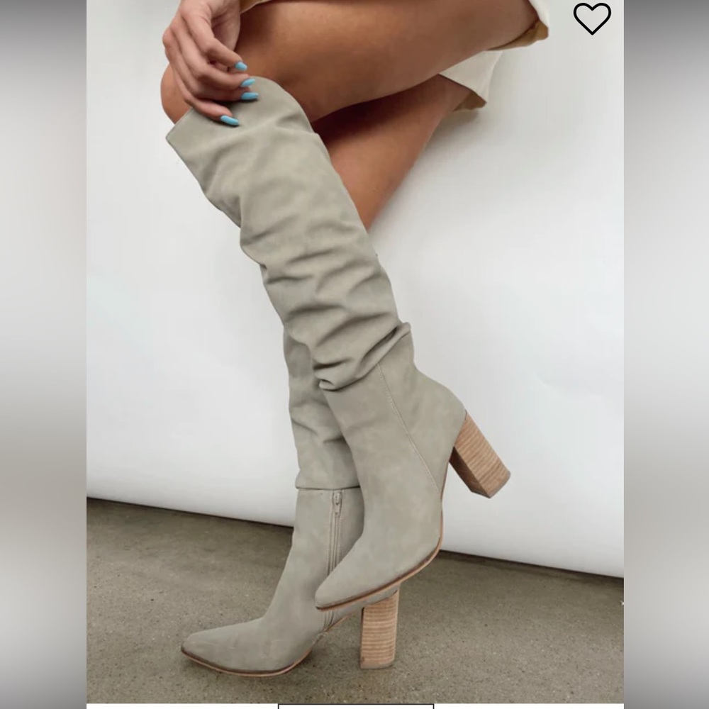 Neutral Slouch Boots